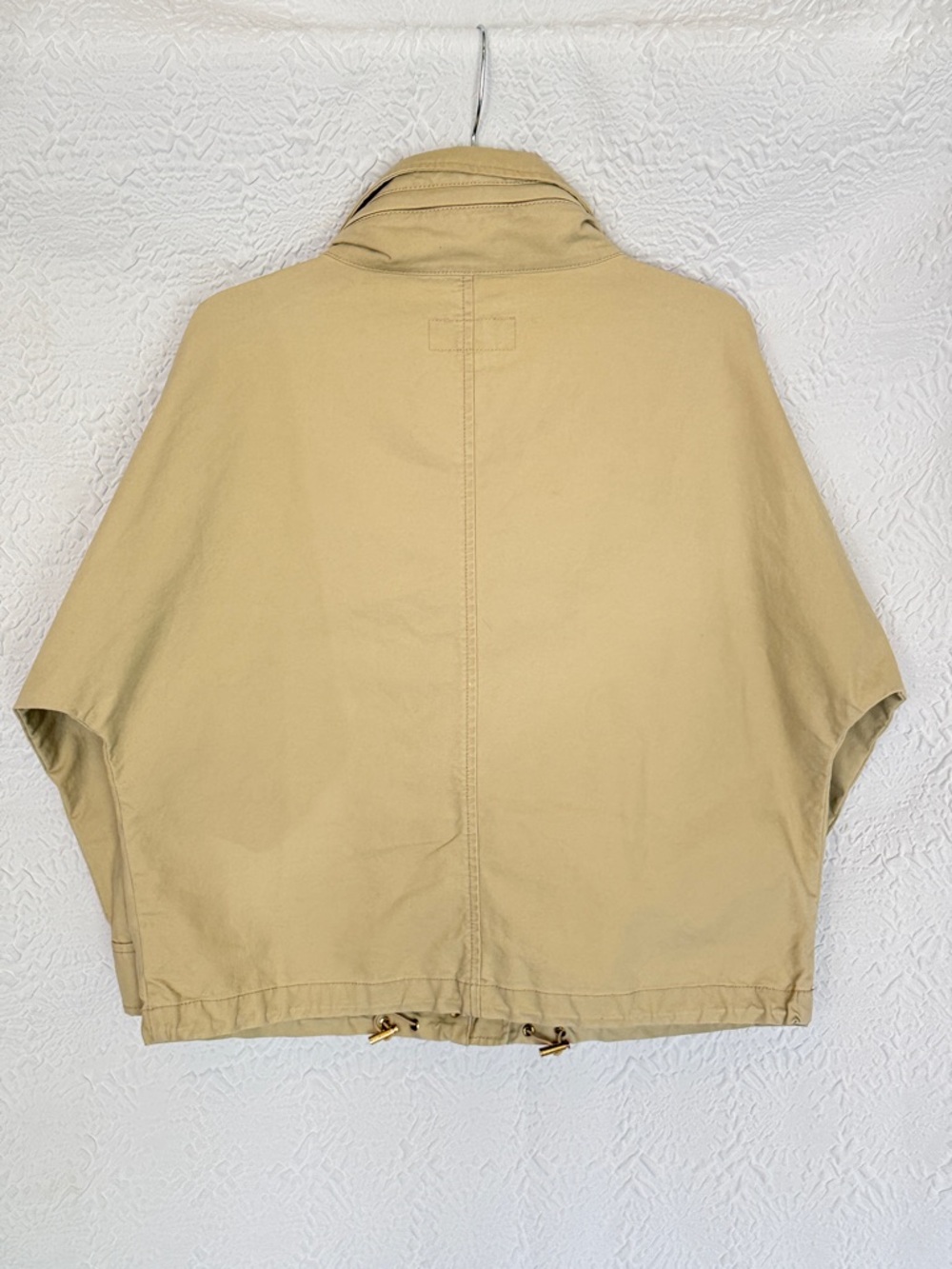 Michael Kors Khaki Utility Jacket Women’s Small Gold Hardware Crop Lightweight - Picture 5 of 5